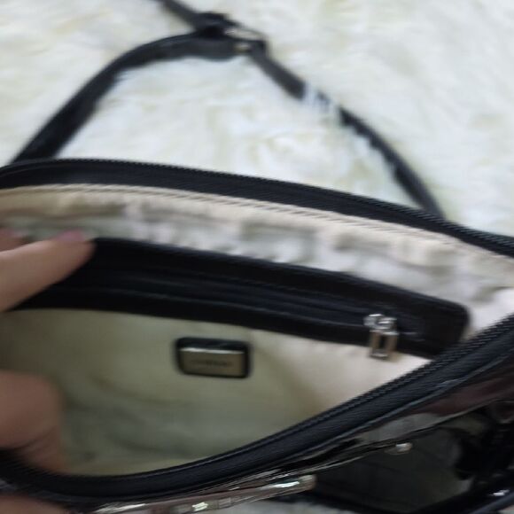 Guess Black Croc-Embossed Crossbody Bag - Picture 6 of 7